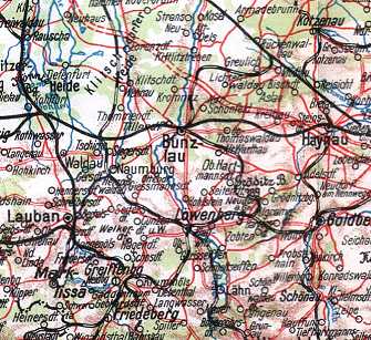 Clips from a map of Silesia 1936
